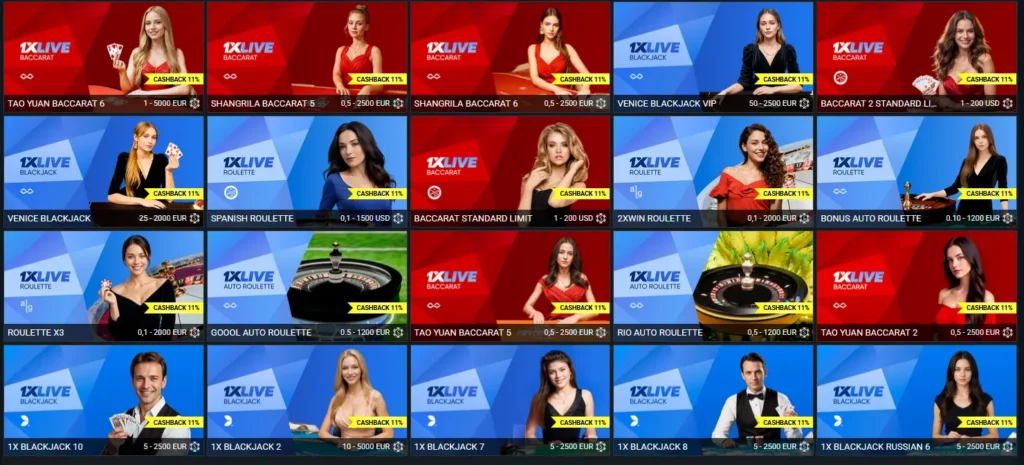 Live Casino at 1xBet