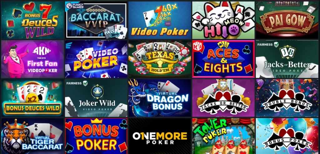 Poker at 1xBet